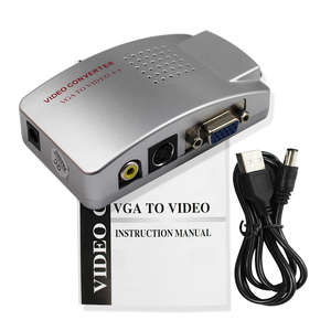 Adaptador de vídeo compuesto VGA a TV AV RCA, convertidor, caja compatible con s-video RGB NTSC/PAL, señal de ordenador, precio de fábrica