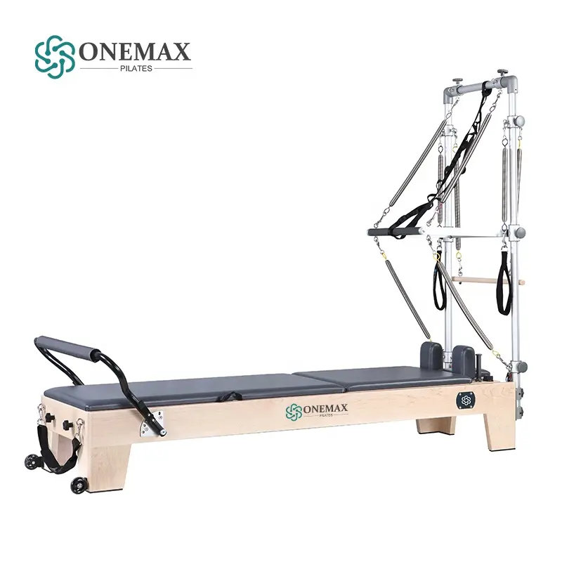 Onemax coreia pilates reformer, venda por atacado, equipamentos de ginástica fitness pilates livre forma reformador com meio torre