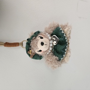 可爱玫瑰吊坠毛绒玩具熊软婚纱蝴蝶结钥匙扣袋挂娃娃水洗技术减压pp棉