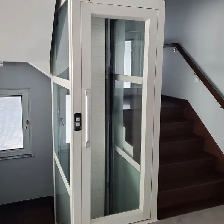Vetro 200kg ascensore prezzo due porte apertura idraulica residenziale usato ascensori domestici in vendita