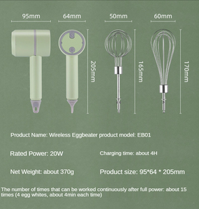Hand Mixer 3 Speed Handheld Garlic Meat Food Chopper 3in1 Hand Mixer Electric Crusher Usb Mini Food Chopper Blender Mixer - Product Image 6