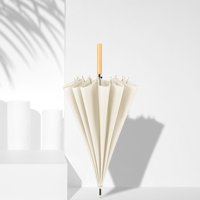 white (straight wooden handle)