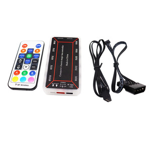 MANMU Rgb Led Controller Hub Sync Light Pc Gaming 6Pin Case Fan Argb Controller con telecomando Wireless Rf - Product Image 1