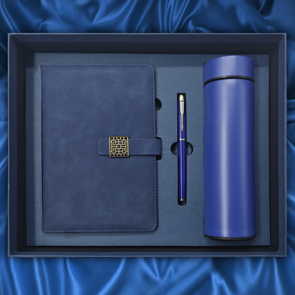 Stylo thermos pour carnet bleu