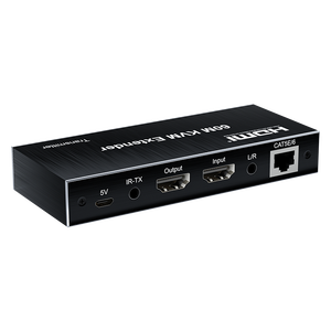 60m 1080p HDMI KVM扩展器，带音频输出红外遥控器，EDID支持5e类6电缆上的USB扩展