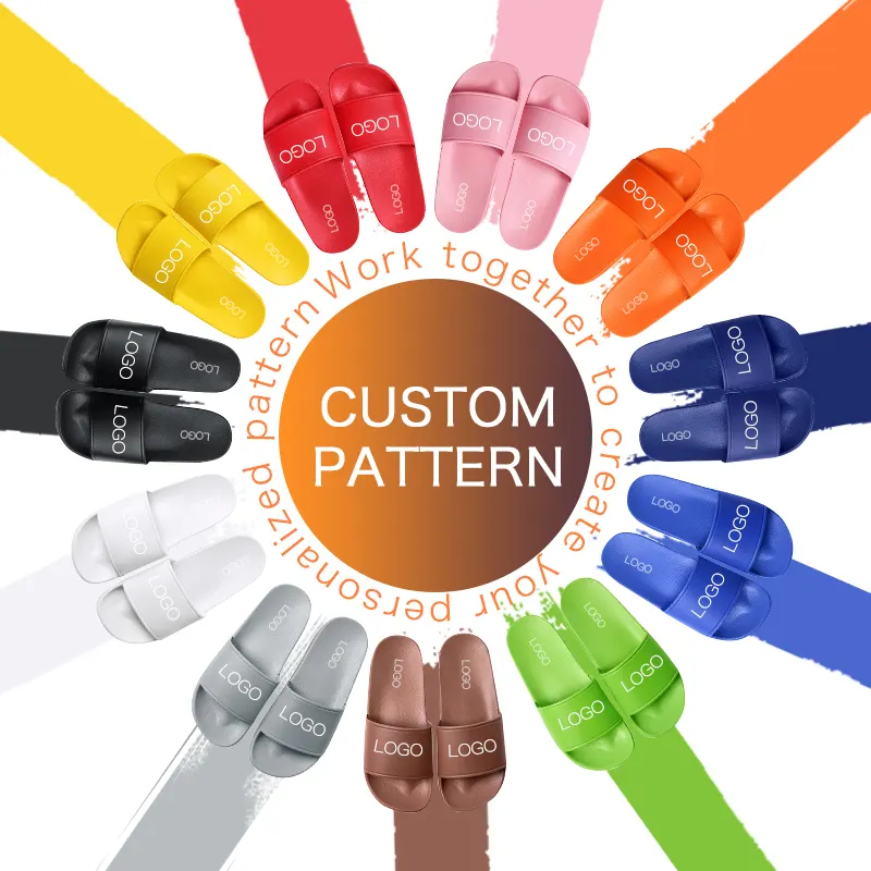 Hentol Wholesale Sandals Custom Logo Sliders Footwear Slippers Best Price Suka Designer Sublimated Slide Sandal Slides Slippers