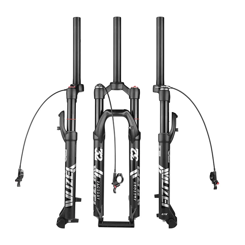 WUZEI-horquilla de suspensión para bicicleta de montaña MTB, de 26/27, 5/29 pulgadas, Control de hombro/cable, ajustable, para freno de bicicleta