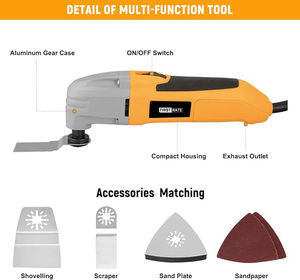 Factory Hot Sale Other Power <strong>Tools</strong> 220w <strong>Oscillating</strong> <strong>Multi</strong> <strong>Function</strong> <strong>Tool</strong> Saw Blades - Product Image 2