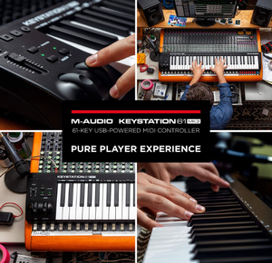 Synth Action 61 Key USB <strong>MIDI</strong> <strong>Keyboard</strong> <strong>Controller</strong> With Assignable Controls, Pitch and Mod Wheels M-Audio Keystation 61 MK3