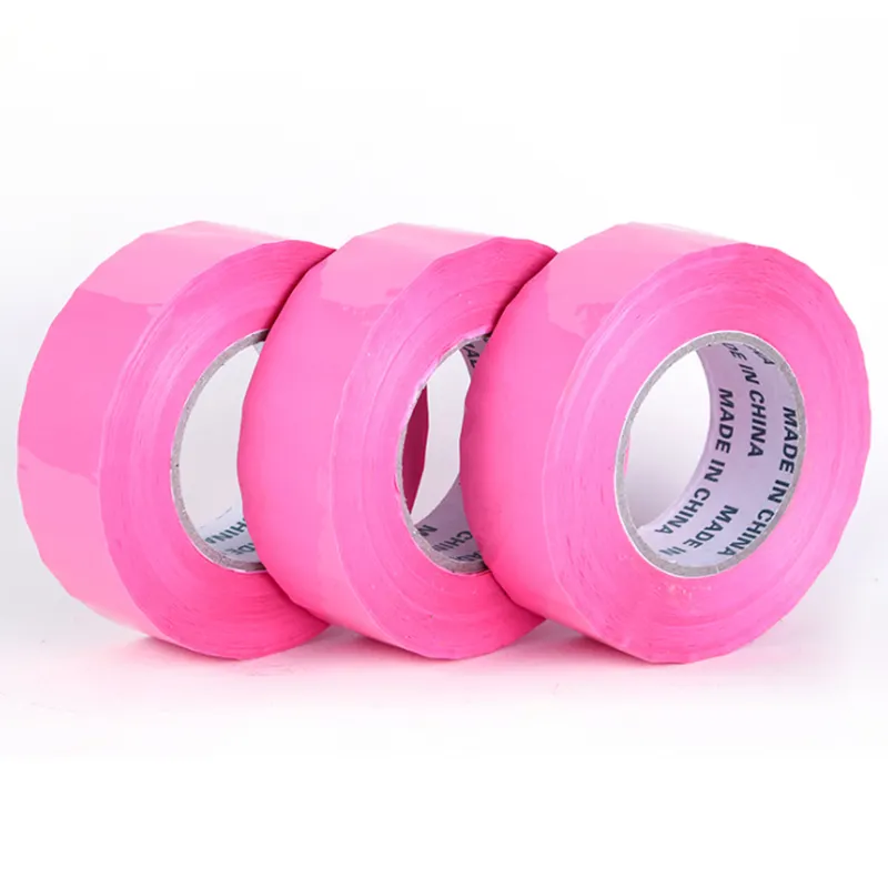 Оптовая продажа, индивидуальный логотип, розовая пластиковая полипропиленовая упаковка, самоклеящаяся лента для упаковки
