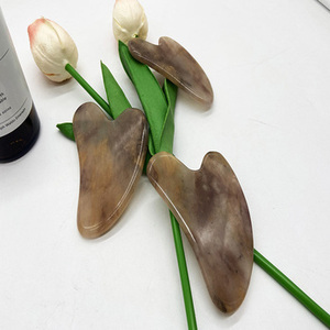 ลูกกลิ้งหยกสีเทาสำหรับขูดหน้าเครื่องมือความงามกำหนดโลโก้เอง - Product Image 3