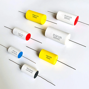 250V ~ <span class=keywords><strong>400V</strong></span> 0.1uF ~ 100uF轴向MKP银箔电容器聚酯薄膜电容器，用于HIFI汽车音频分压器