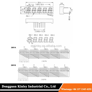 0.28 Inch White Color 5 <strong>Digit</strong> DIP 7 Segment Numeric Led Display Common Anode or Common Cathode - Product Image 4