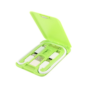 卡形迷你USB旅行充电套件可携带USB充电电缆套件多适配器sim卡储物盒 - Product Image 5