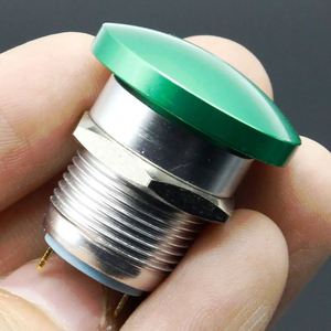 16mm metal mushroom head start self-reset button switch often open green screw foot current <strong>5A</strong> Switch Integrated <strong>Circuits</strong> - Product Image 4