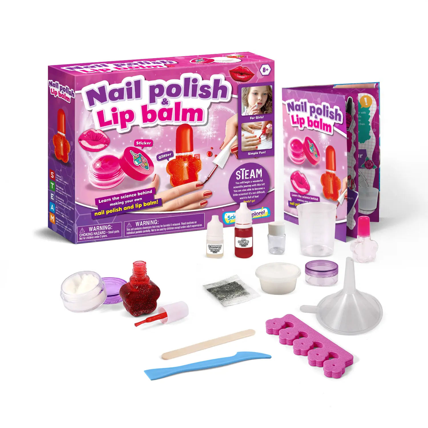 Cpc girl – faux vernis à ongles à la mode, jeu de bricolage sûr et non toxique, baume à lèvres, maquillage pour filles, jouets cosmétiques