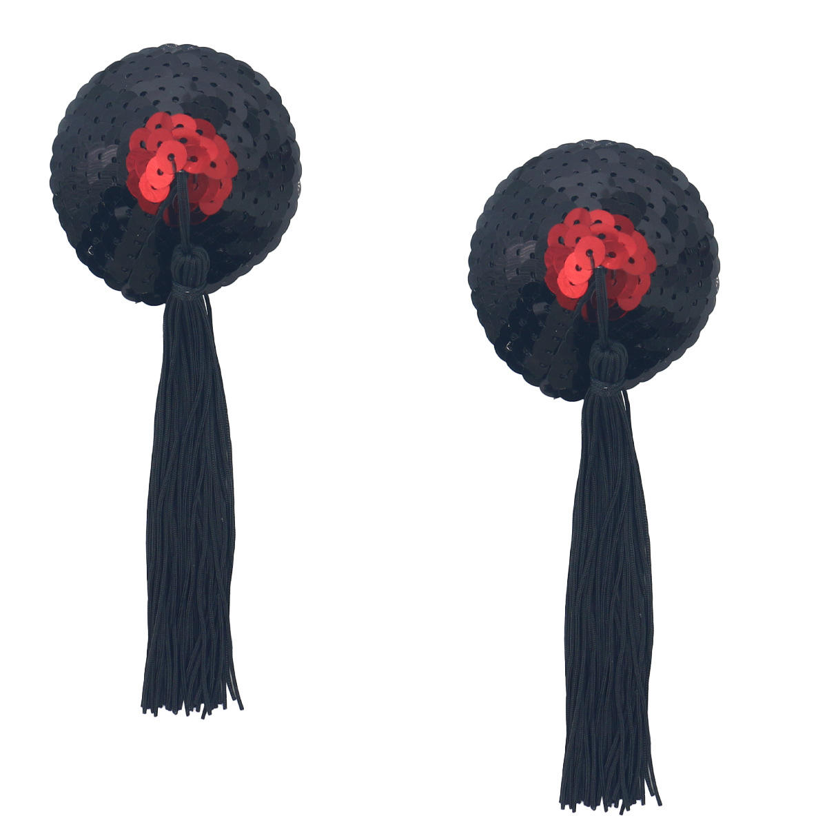 Cercle Noir + Rouge avec pompon