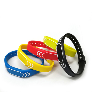 Sunlan สายรัดข้อมือซิลิโคนกันน้ำปรับได้สายรัดข้อมือ13.56MHz NFC RFID พร้อมกุญแจสำหรับบัตรควบคุมการเข้าถึง - Product Image 1