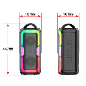 4-Inch Dual Speaker with 25 W <strong>Output</strong> RGB LED Lighting and 2 Kabellose Party Lautsprecher Mini for Outdoor <strong>Computer</strong> Use - Product Image 3
