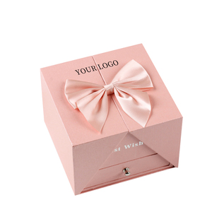 Tùy Chỉnh Vuông Các Tông Hộp Quà Tặng Cho Hoa Hồng Bó Hoa Giấy Với Ruy Băng Miếng Bọt Biển Lót Matt Cán Cho Hàng Thủ Công In Sticker - Product Image 3