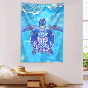Tùy Chỉnh Bohemian Tấm Thảm Tường Áp phích Dệt Rùa Trừu Tượng Biểu Ngữ Trang Trí Động Vật Mô Hình Phim Hoạt Hình Treo Vải Cho Nhà - Product Image 3