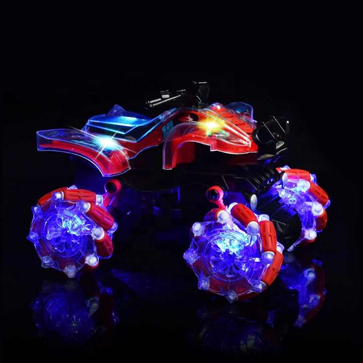 2 Ways Control 1:16 Remote Control Fancy Rc Stunt Car Sideways Walking Watch Control Rc Motorbike with Colorful Light and Music