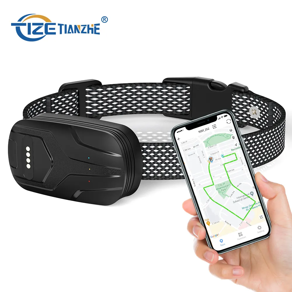 Tize Không Thấm Nước Pet Tracker Wifi GPS Tập Thể Dục Lớn Cổ Áo 4G Tracker Dog Theo Dõi Định Vị Mèo GPS Tracker