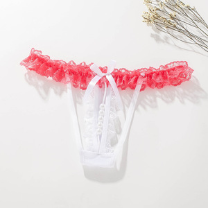 Sexy <strong>Transparent</strong> Lace T-Back Ladies Low Waist Pearl Panties <strong>Transparent</strong> Sexy <strong>G</strong>-<strong>string</strong>