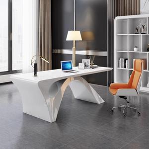 <span class=keywords><strong>Design</strong></span> moderno alto brilho branco escritório mobiliário computador casa chefe mesa