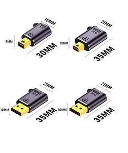 迷你显示端口DP 1.4显示端口适配器转换器母对公8K 60Hz 4k笔记本电脑显示器投影仪视频 - Product Image 6