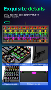 Teclado mecánico español Wolf K2, 88 teclas, teclado luminoso para ordenador, ajuste externo