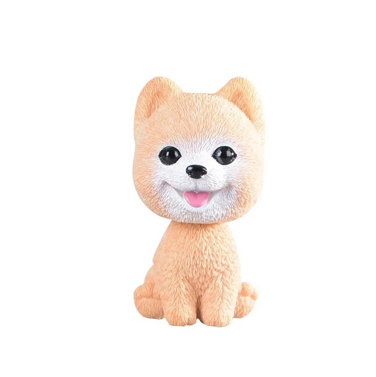 Cabeça para cachorro decoração de carro, boneco de pelúcia bomei husky shiba inu