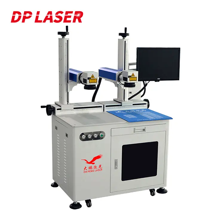 Macchina per marcatura Laser a fibra di giunzione di grande formato personalizzata con doppio Scanner Galvo per materiali non metallici metallici