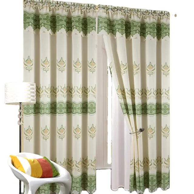hot sale cheap american style window curtain jacquard design curtain