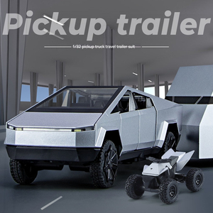 1:32 Diecast <strong>Model</strong> Cars Toy T Cybertruck Pickup RV Alloy Car <strong>Model</strong> with Sound and Light Pullback Metal Toy Car <strong>Model</strong> Toy - Product Image 2
