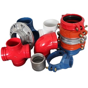 Rãnh mặt bích khuỷu tay Mũ bộ điều hợp khớp nối Lập Dị chế tạo thép sơn màu cam sơn lửa sắt bảo vệ phụ kiện <span class=keywords><strong>ul</strong></span> <span class=keywords><strong>FM</strong></span> - Product Image 4