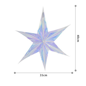 Five-pointed <strong>Star</strong> Six-point <strong>Star</strong> Patterned Laser, Dazzling Film Decoration Pendant Ornaments for Party Decorations
