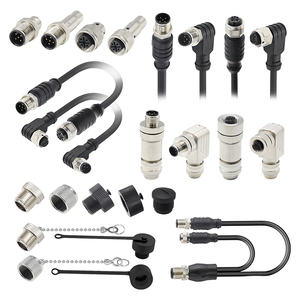 IP67 IP68 M12连接器5针A码防水焊接印刷电路板面板安装信号公母插头插座M12连接器 - Product Image 1