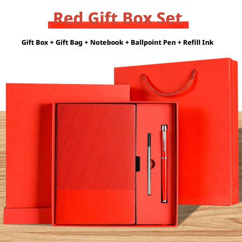 Vintage red + signature pen + gift box