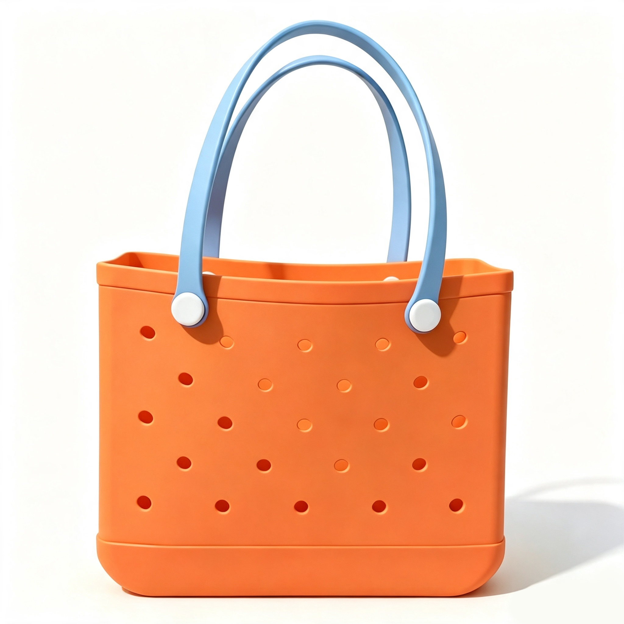 Orange and light blue shoulder strap