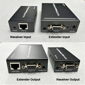 300M vga至hdmi扩展器双显示器扩展器vga至rj45转换器1080P VGA至UTP RJ45扩展器，通过5e类/6 - Product Image 2