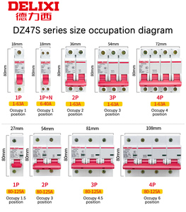 Delixi dz47s thu nhỏ ngắt mạch CCC 6kA 2P 230V/240V AC/DC 2a-60a lsig bảo vệ BCD đường cong C 50/60Hz - Product Image 5
