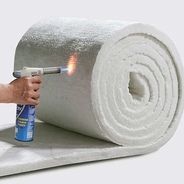 Manta de fibra cerâmica à prova de fogo para isolamento de forno de lã e fibra cerâmica 2600 cobertores de silicato de alumínio