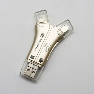 Gold Black White 4 in 1 Micro USB <strong>Type</strong> C OTG Adapter Micro USB to USB a TF SD Card <strong>Reader</strong> Y Shape Memory Card <strong>Reader</strong> - Product Image 1