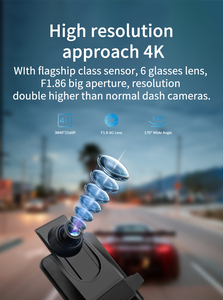 9.66 Polegada 4k 1080p Full HD Car Espelho Retrovisor Dashcam com <span class=keywords><strong>Sensor</strong></span> GC4653