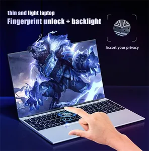 Laptop 15,6 "8G/16G RAM 512G Notebook Intel N5095 Computadora Windows Pro Teclado retroiluminado Desbloqueo de huellas dactilares Webcam 5G WiFi BT4.0