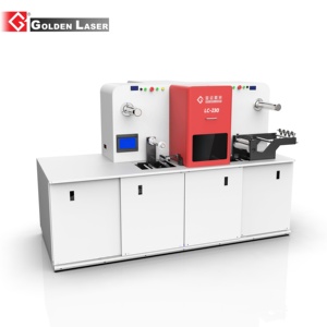 服装纺织贴片卷对件编织标签激光模切机 - Product Image 1