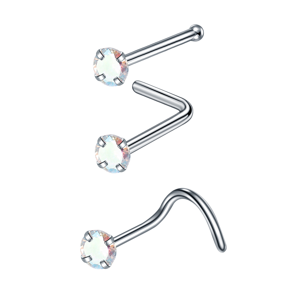 silver-Round&AB CZ