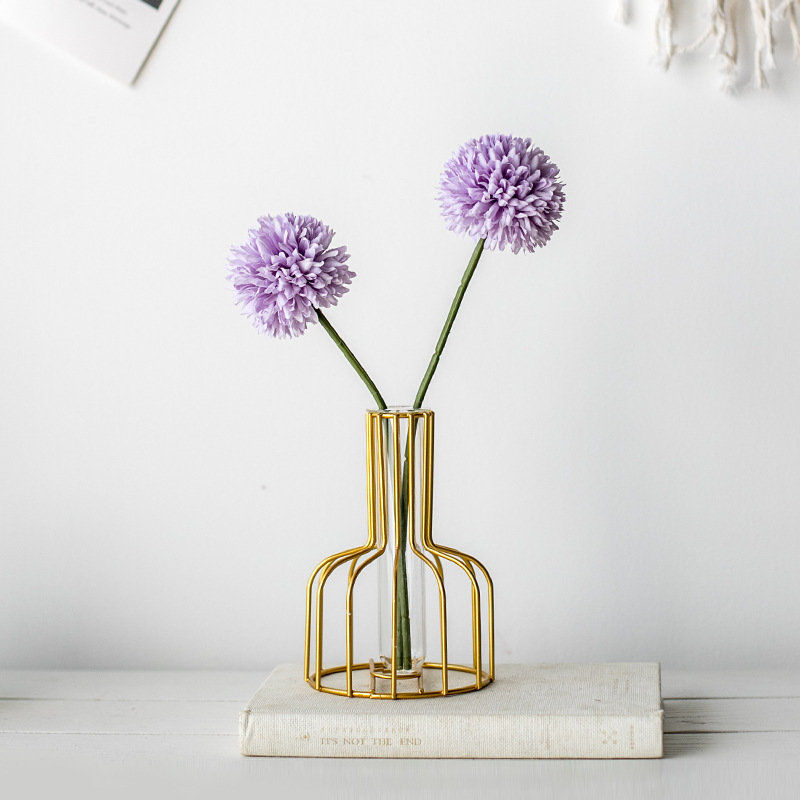 Pot de fleur tube à essai petite boule violet clair 2