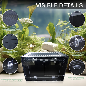 New Design Solid Pattern Simple Stackable Design Reptile Growth Enclosure Terrarium Pet Cages <strong>Arboreal</strong> Reptile Enclosure - Product Image 4